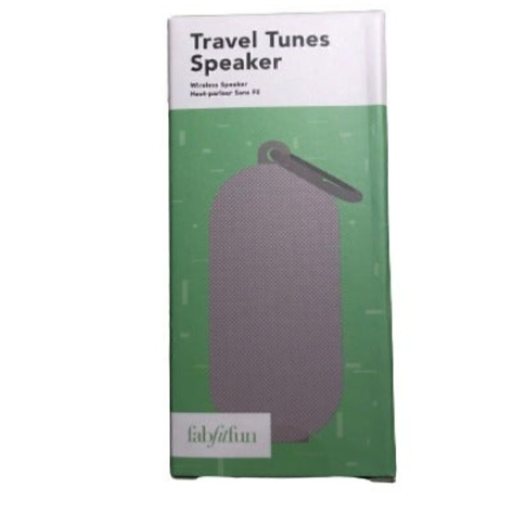 🛒 $8 - Travel Tunes Speaker (Grey) FabFitFun New in the Box